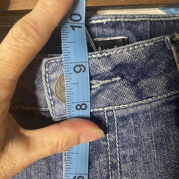 Soundgirl Y2K Jeans Juniors 13 Flare Boot Cut Stretch Mid Rise Embroidery Bling - Picture 11 of 12